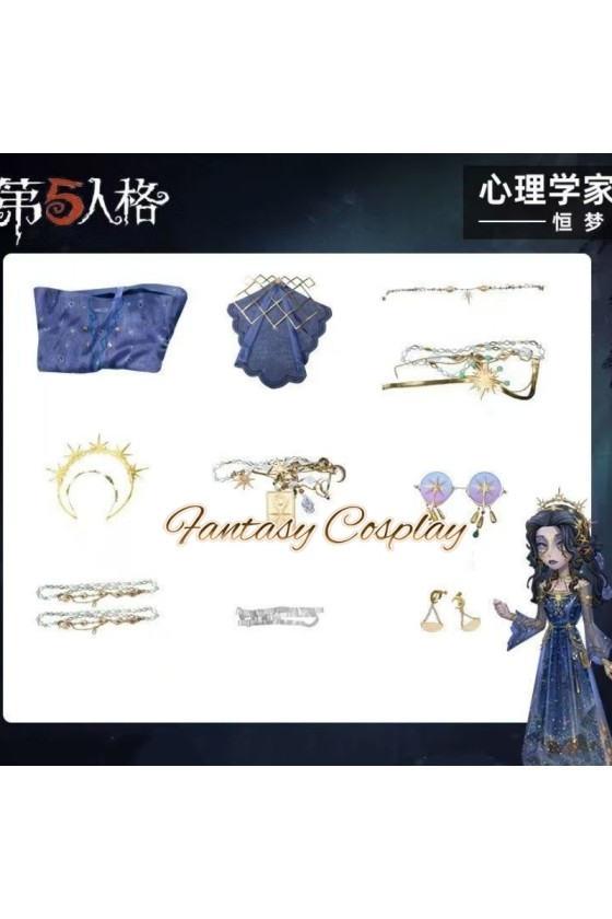 Identity V Psychologist Everlasting Dream Elsa Goodwin Purple Formal Dress Cosplay Costume